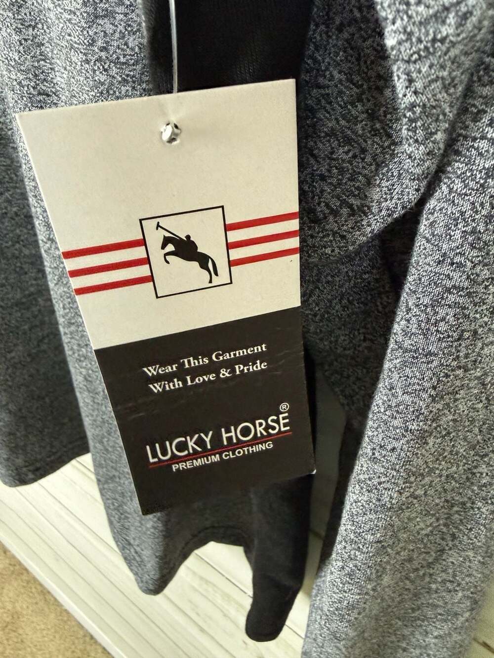 Lucky Horse Premium Clothing Colorblock Long Sleeve Shirt XL - Picture 3 of 6